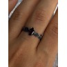 925 Sterling Silver Garnet Ring Size 9.5