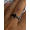 925 Sterling Silver Garnet Ring Size 9.5