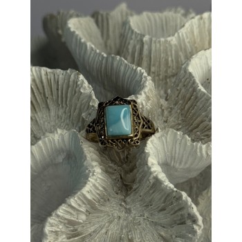 925 Sterling Silver Bbj Larimar Ring Size 5