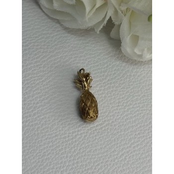 14K YELLOW GOLD PINEAPPLE PENDANT LENGTH 0.85