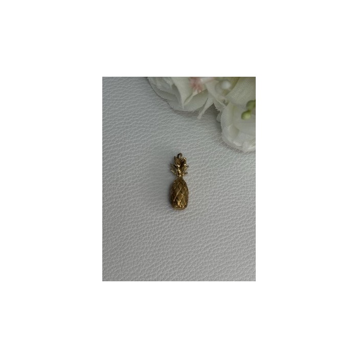 14K YELLOW GOLD PINEAPPLE PENDANT LENGTH 0.85