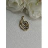10K YELLOW GOLD DIAMONDS FLOWERS PENDANT LENGTH 0.95 INCH