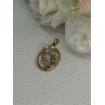 10K YELLOW GOLD DIAMONDS FLOWERS PENDANT LENGTH 0.95 INCH