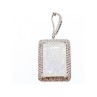 925 Sterling Silver Moonstone & CZ Chain with Pendant