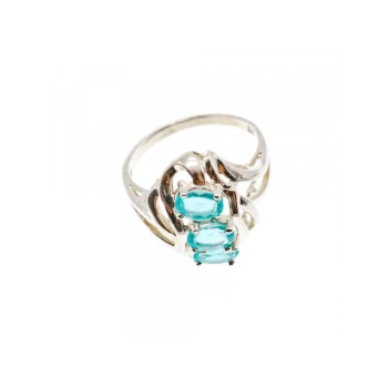 925 STERLING SILVER TOPAZ RING SIZE 9.25