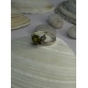 925 Sterling Silver Peridot Heart & Beryl Ring Size 8