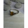 925 Sterling Silver Yellow Jade Ring Size 7