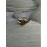 925 Sterling Silver Yellow Jade Ring Size 7