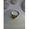 925 Sterling Silver Yellow Jade Ring Size 7