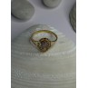 925 Sterling Silver Gold Plated Virgin Mary Ring Size 9