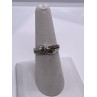 925 Sterling Silver Colorless Sapphire Ring Size 7
