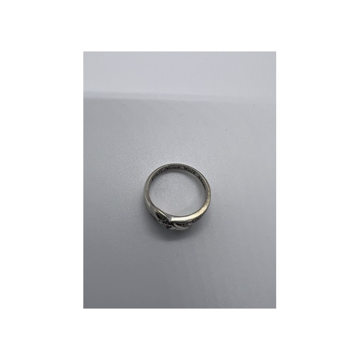 925 Sterling Silver Colorless Sapphire Ring Size 7