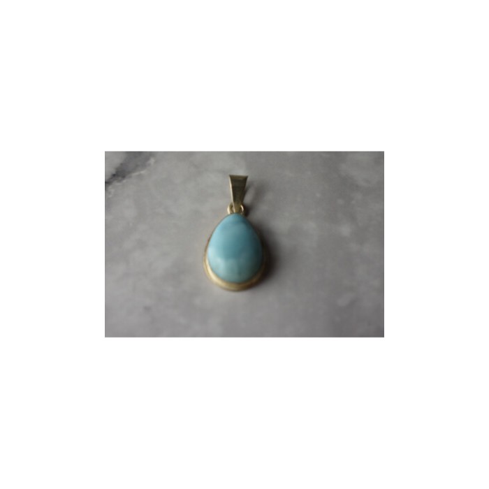 925 Sterling Silver Larimar Pendant