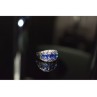 925 Sterling Silver Blue Topaz Ring Size 7.5