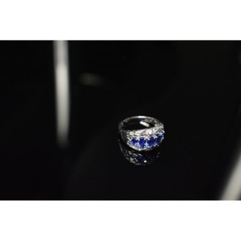 925 Sterling Silver Blue Topaz Ring Size 7.5