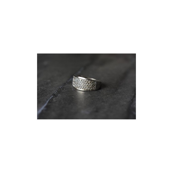 925 Sterling Silver CZ Ring Size 8