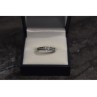 925 Sterling Silver CZ Band Ring Size 8