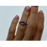 925 Sterling Silver Amethyst Openwork Ring Size 5.5