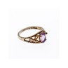925 Sterling Silver Amethyst Openwork Ring Size 5.5