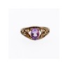925 Sterling Silver Amethyst Openwork Ring Size 5.5