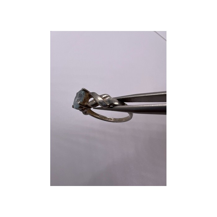925 Sterling Silver Topaz Ring Size 6.5