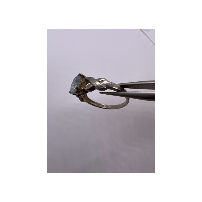 925 Sterling Silver Topaz Ring Size 6.5