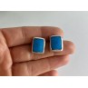 925 STERLING SILVER TURQUOISE STUD EARRINGS