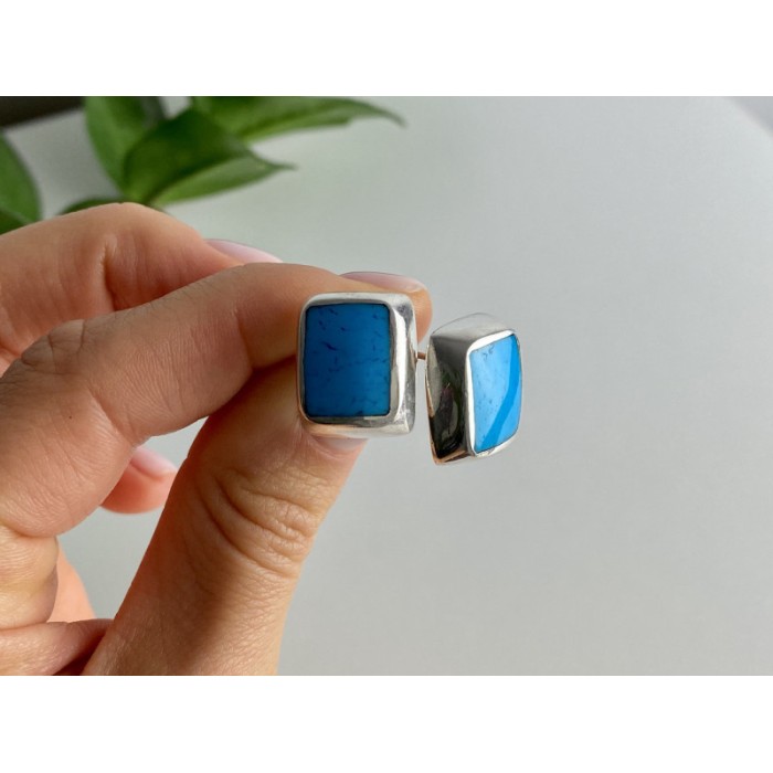 925 STERLING SILVER TURQUOISE STUD EARRINGS