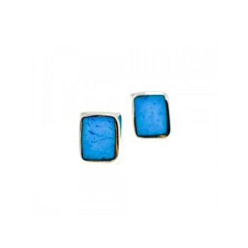 925 STERLING SILVER TURQUOISE STUD EARRINGS