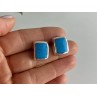 925 STERLING SILVER TURQUOISE STUD EARRINGS