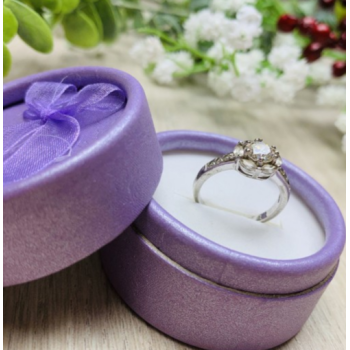 925 Sterling Silver Clear Quartz Ring Size 6.5