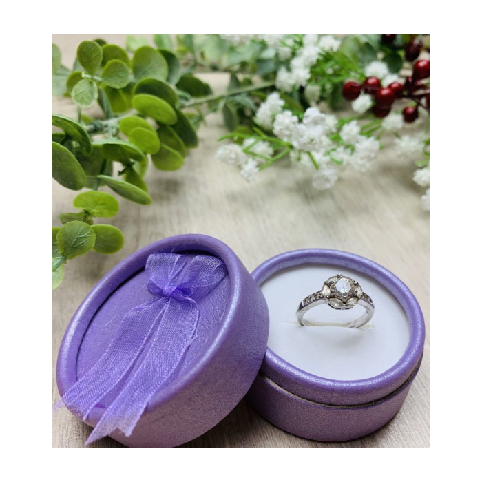 925 Sterling Silver Clear Quartz Ring Size 6.5