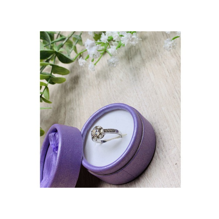 925 Sterling Silver Clear Quartz Ring Size 6.5