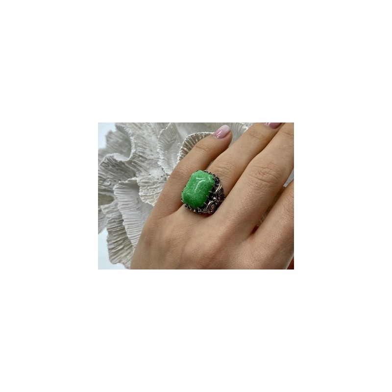 Vintage 925 Sterling Silver Jasper Ring Size 7