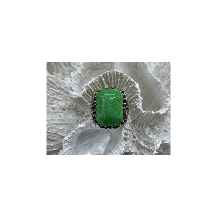 Vintage 925 Sterling Silver Jasper Ring Size 7