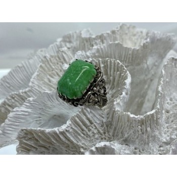 Vintage 925 Sterling Silver Jasper Ring Size 7