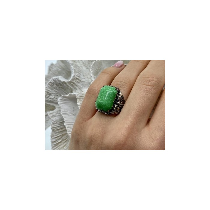 Vintage 925 Sterling Silver Jasper Ring Size 7