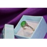 925 Sterling Silver Green Nephrite ( Jade ) Ring Size 8.5