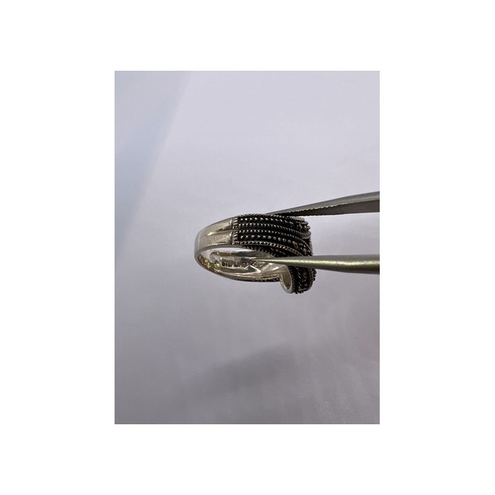 925 Sterling Silver Marcasite Ring Size 5.5