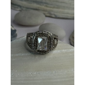 Tycoon 925 Sterling Silver Cz Ring Size 5