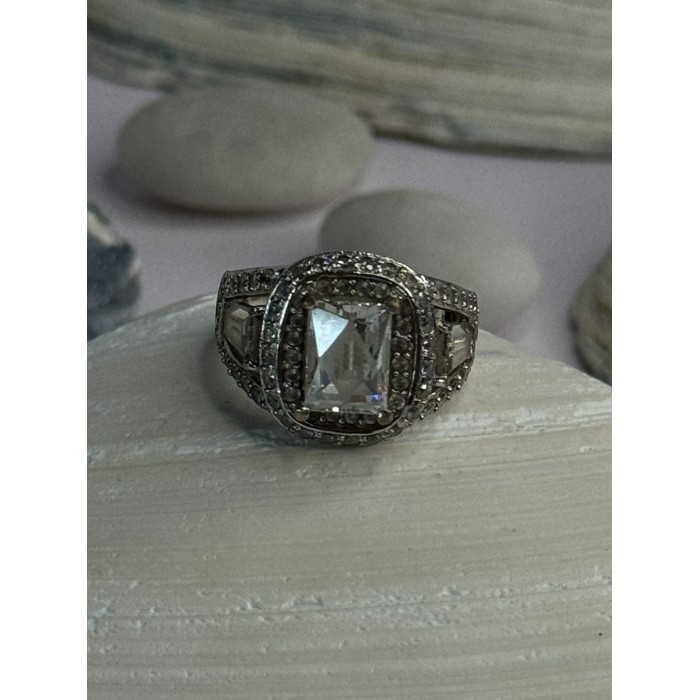 Tycoon 925 Sterling Silver Cz Ring Size 5