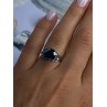 Vintage 925 Sterling Silver Hematite Ring Size 6