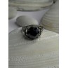 Vintage 925 Sterling Silver Hematite Ring Size 6