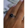 Vintage 925 Sterling Silver Hematite Ring Size 6