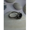 Vintage 925 Sterling Silver Hematite Ring Size 6