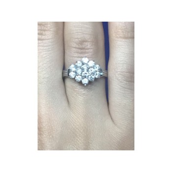 925 Sterling Silver CZ Ring Size 6.5