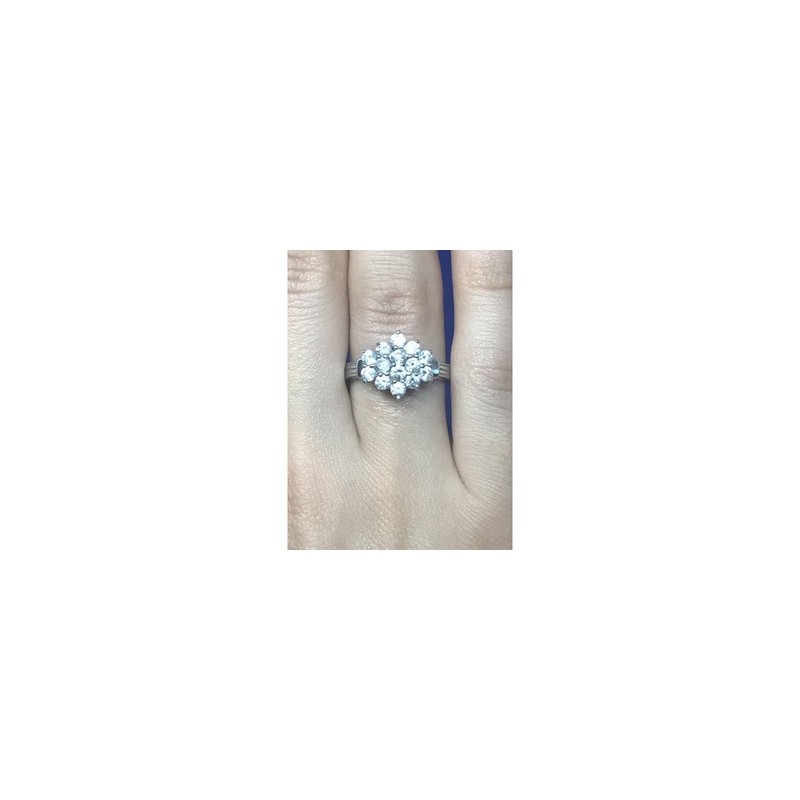925 Sterling Silver CZ Ring Size 6.5