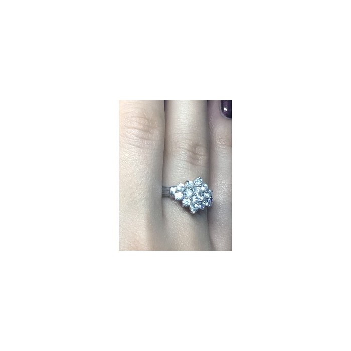 925 Sterling Silver CZ Ring Size 6.5