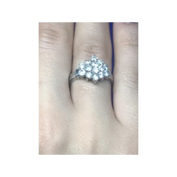 925 Sterling Silver CZ Ring Size 6.5