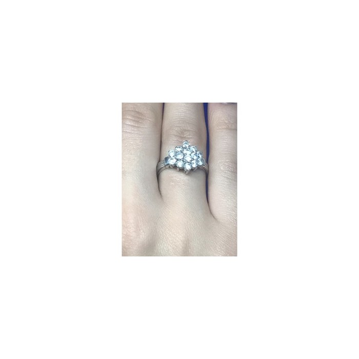925 Sterling Silver CZ Ring Size 6.5